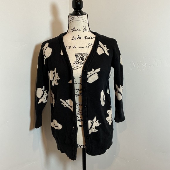 OMAMI MINI Other - OMAMI MINI Black Cream Hat Print Cardigan Sweater‎ Kids US 10 EUR 137 140